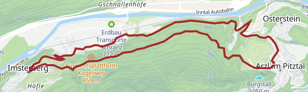 Route map: Rundwanderung Imsterberg
